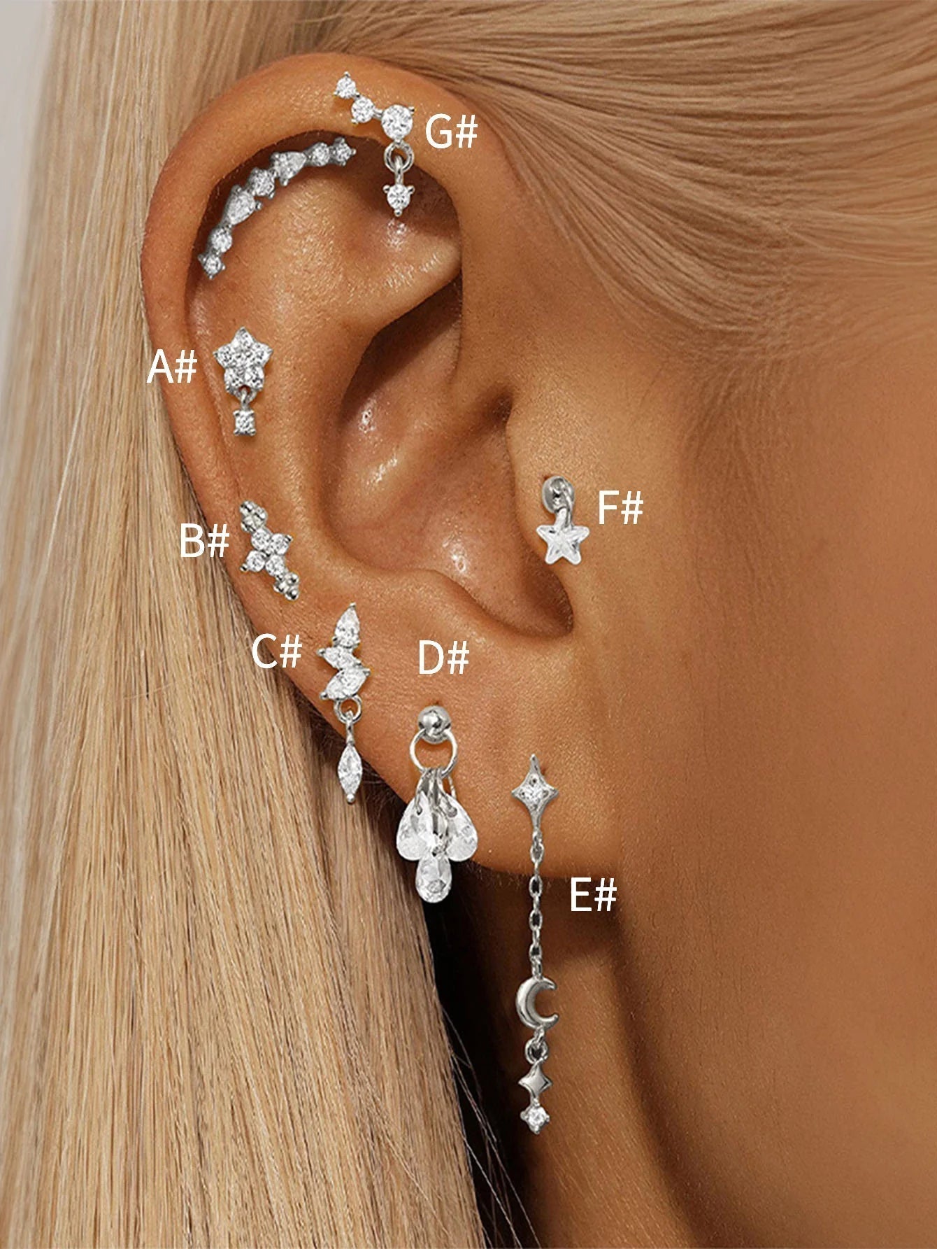 Selina – Tunna guldörhängen med rörligt element.