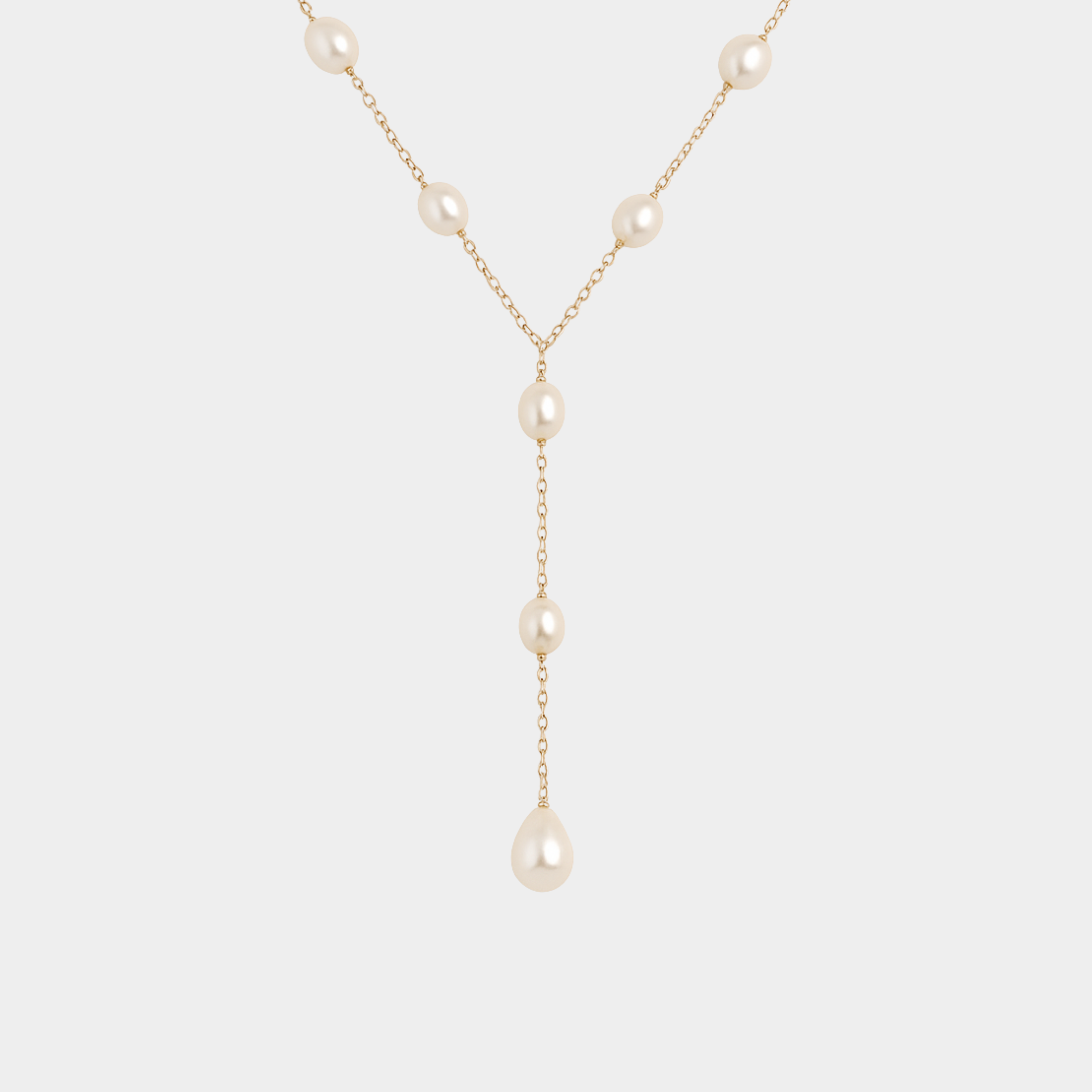 Annika - Vintage halsband med hängande pärlor