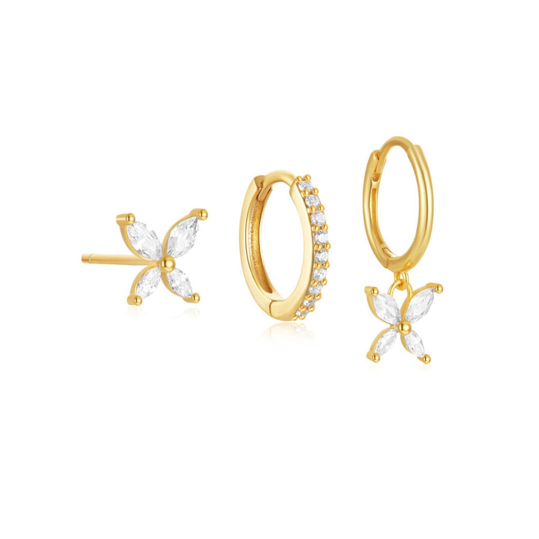 Patricia – Guldörhängen med fin struktur.