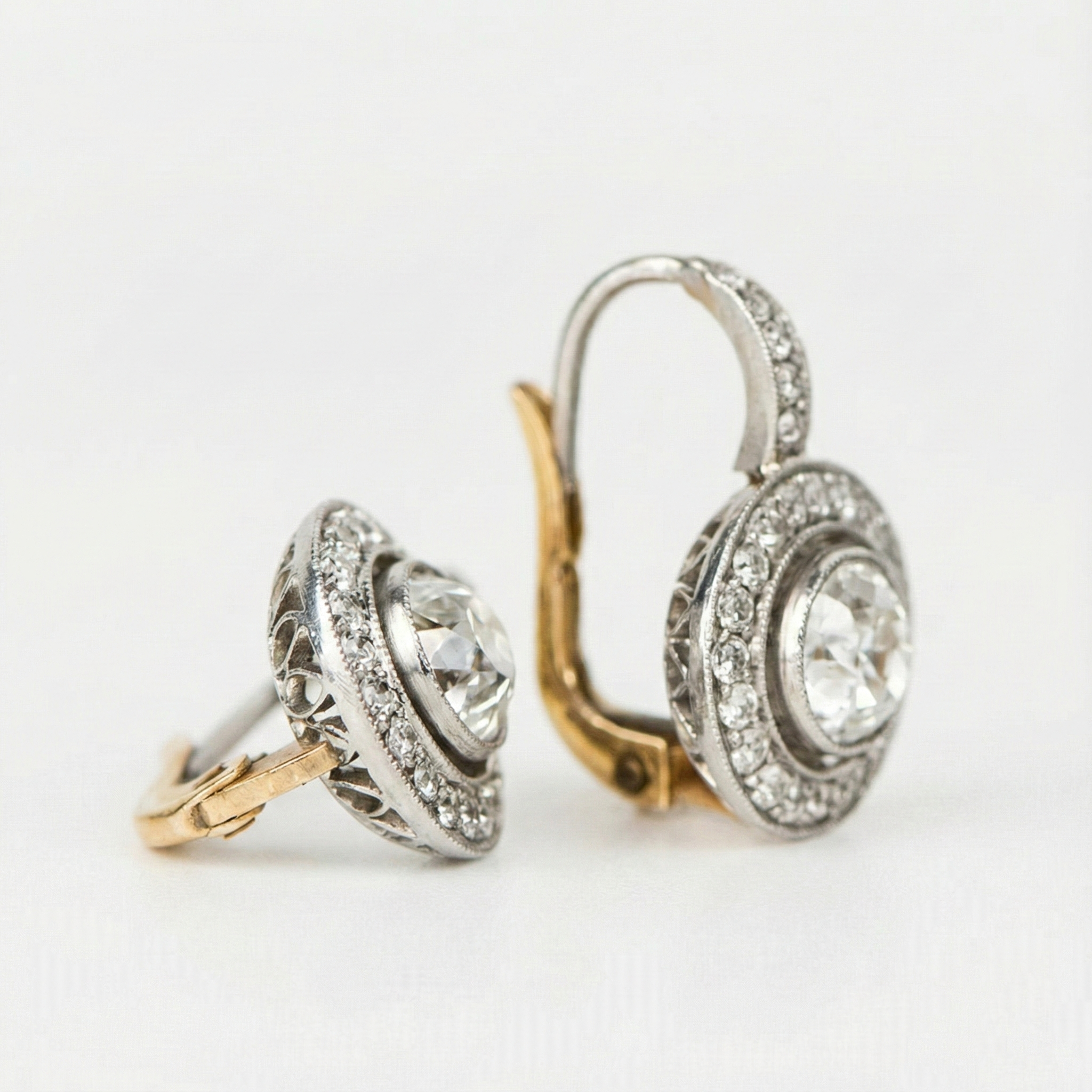 Amalia - Vintage hängande örhängen i kristall